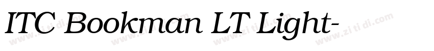 ITC Bookman LT Light字体转换